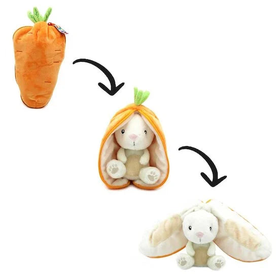 Flipetz Peluche 2 en 1 - Lapin & Carotte