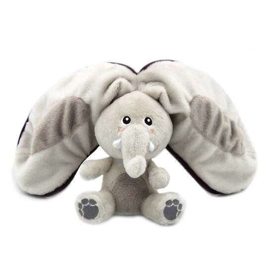 Flipetz Peluche 2 en 1 - Elephant & Aubergine