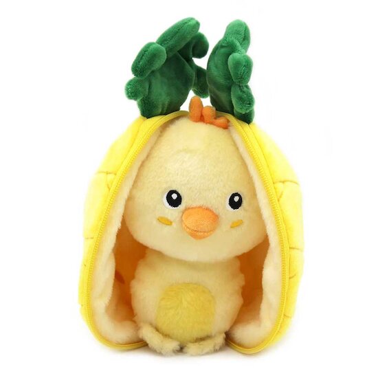 Flipetz Peluche 2 en 1 - Poussin & Ananas