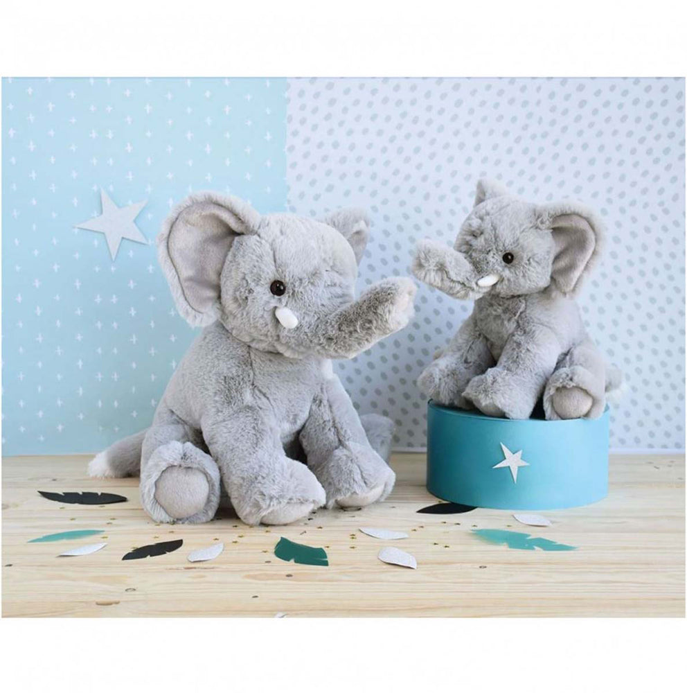 Peluche Eléphant' Dou Gris - 25 cm