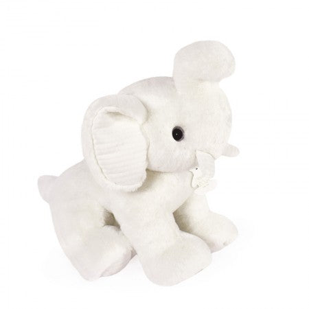 Peluche éléphant Blanc - Preppy Chic- 35 cm